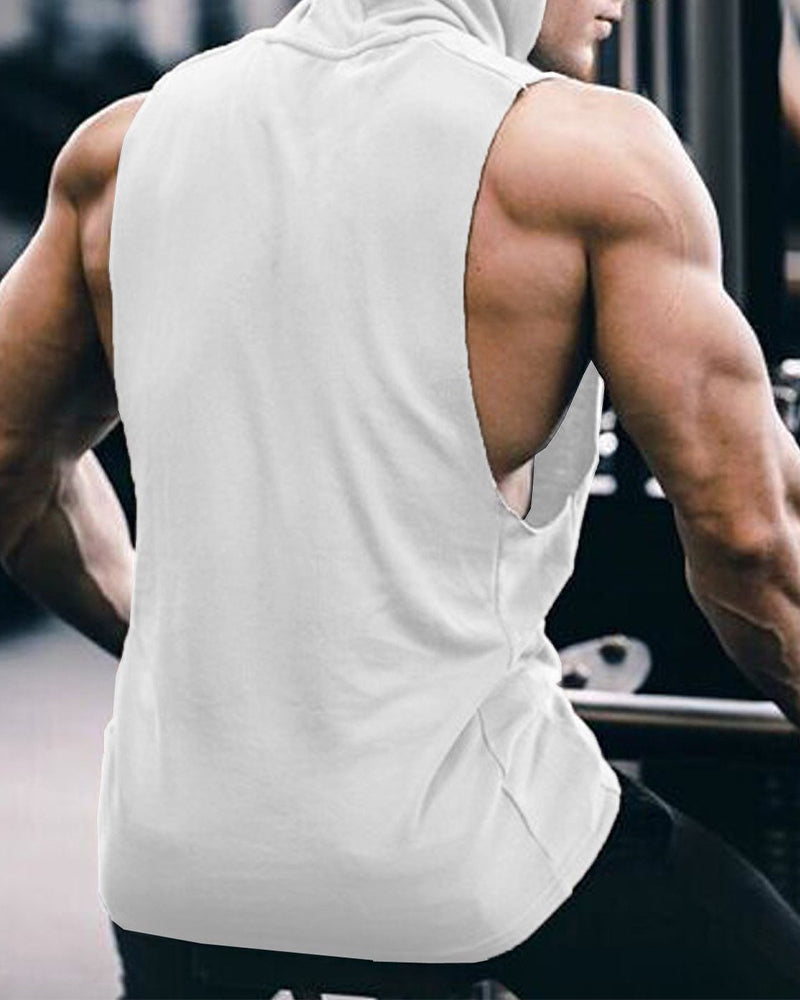 Tank Top Herren Kapuze Tasche