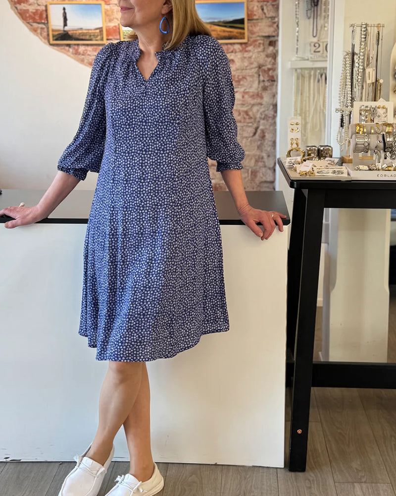 Kleid Kleine Blumen A-Linie