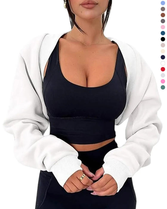 Sweatshirt Kurzer Umhang Mit Kapuze