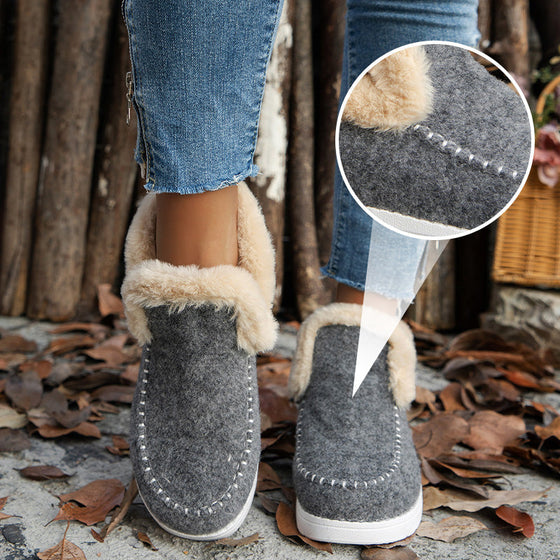 ❄️Damen Winterstiefeletten rutschfest mit Kunstfellfutter