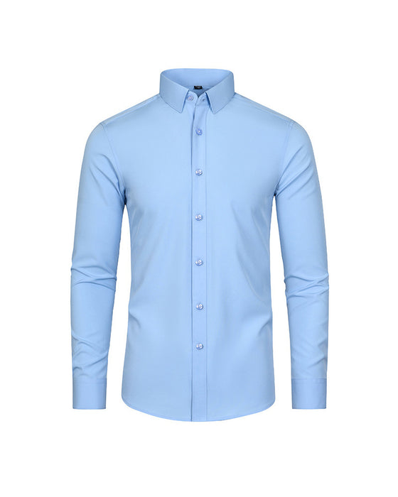 Herren Langarmhemd Uni