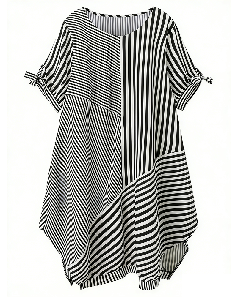 Kleid Gestreift Unregelmäßig