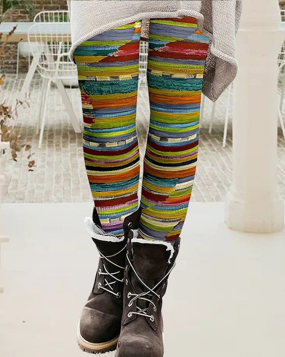 Leggings Mit Casual Und Farbblock Merkmalen