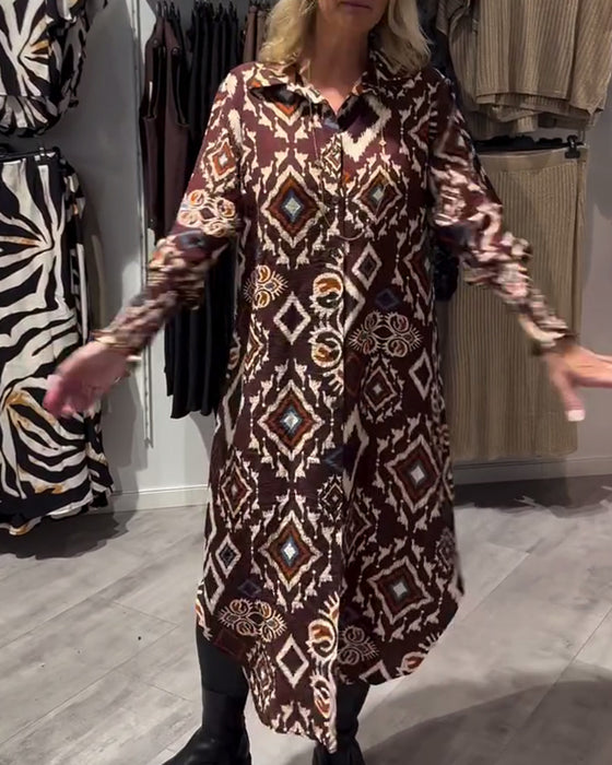 Kleid mit Hemd in Diamantmuster