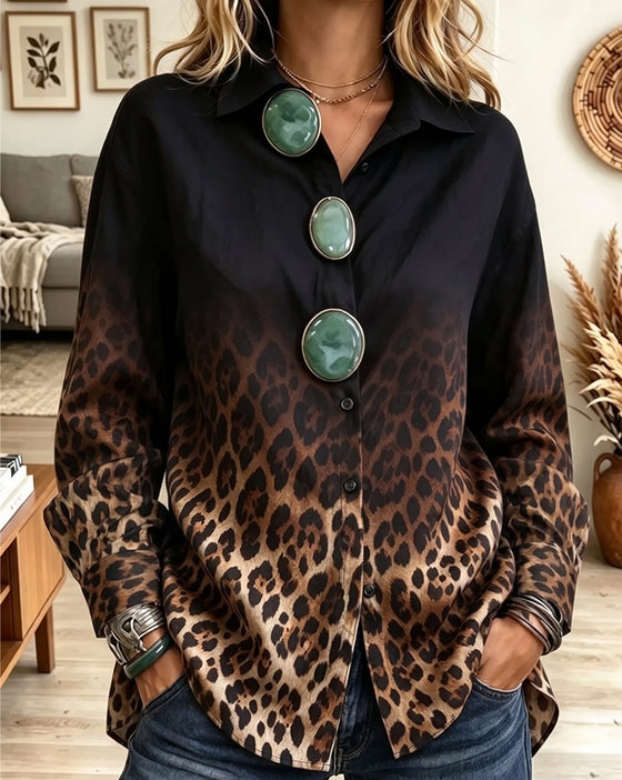 Hemd Verlauf Leopard Revers