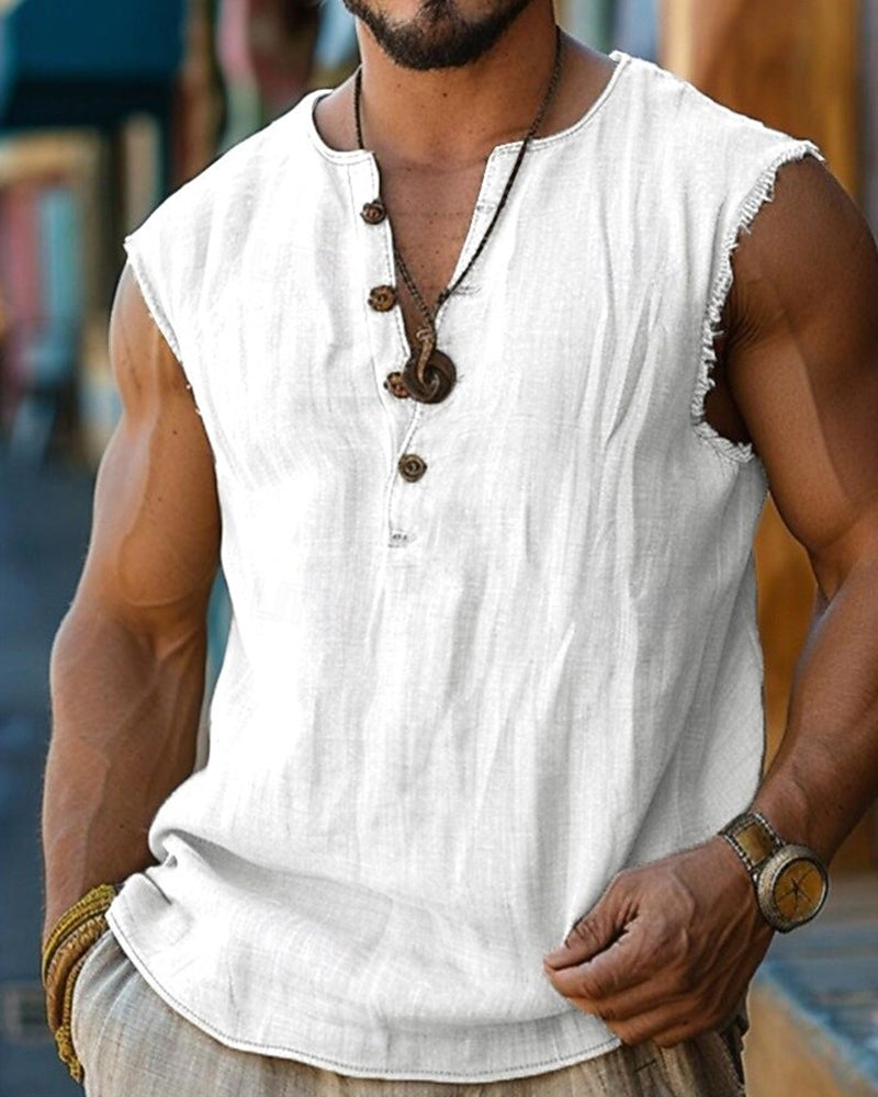 Tanktop Herren Lässig Einfarbig