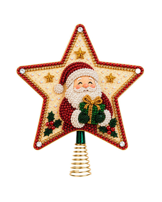 DIY Fünfzackiger Stern Diamantmalerei Weihnachtsbaumspitze