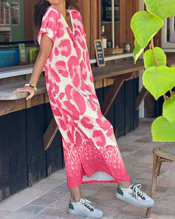 Kleid Locker Leopard Druck