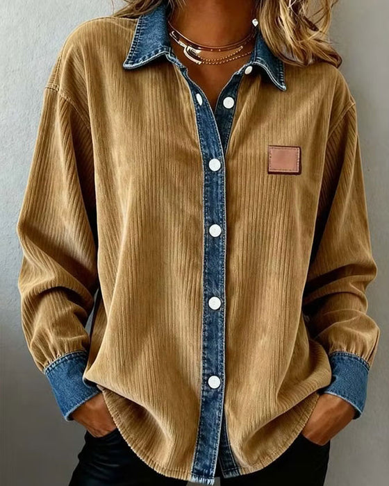 Hemd Denim Patchwork Cord
