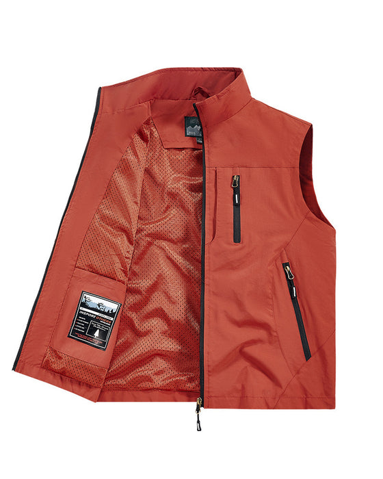 Zeitbegrenzter Sale – 50 % Rabatt🔥🧥 Übergroße Sleevelose Westenjacke Für Herren Mit Taschen
