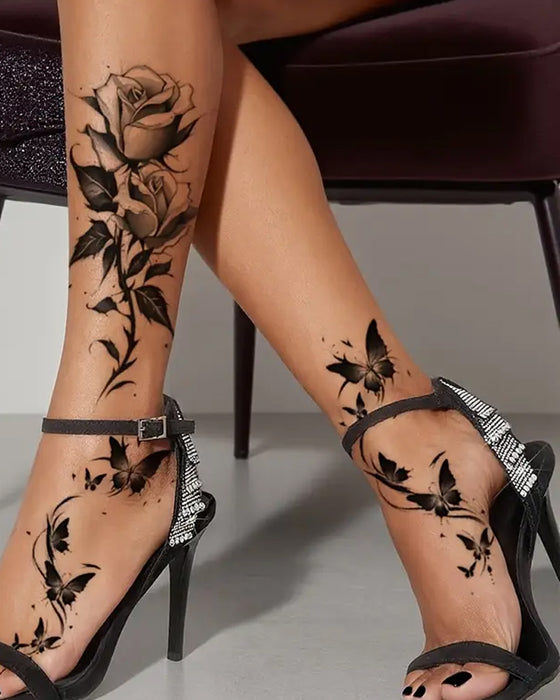 Simulierte Blumen-Tattoo-Sticker Für Den Arm