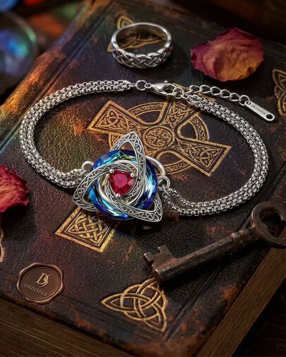 Armband Geburtsstein Dreifachknoten