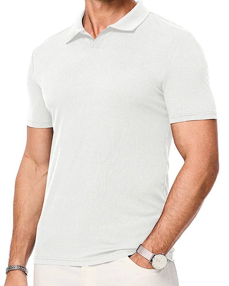 Herren-T-Shirt Lässig Reverskragen