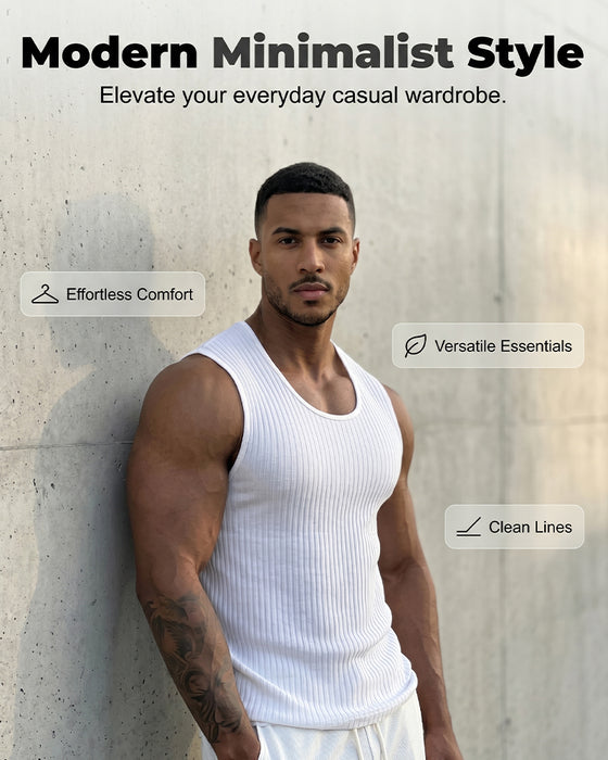 Tanktop Unifarben Vertikalstreifen
