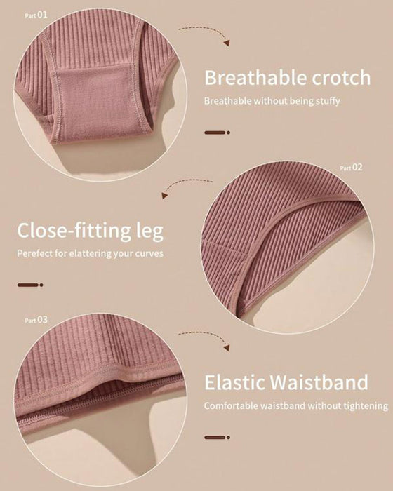 Slip Damen Atmungsaktiv Vertikal Gestreifte Textur Fühlt Sich Bequem An Modisch Mittelwaist