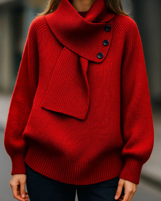 Pullover Schalkragen Mode uni