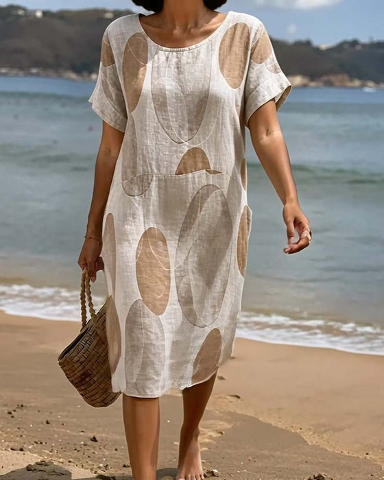 Kleid Polka Dot Locker Gerade