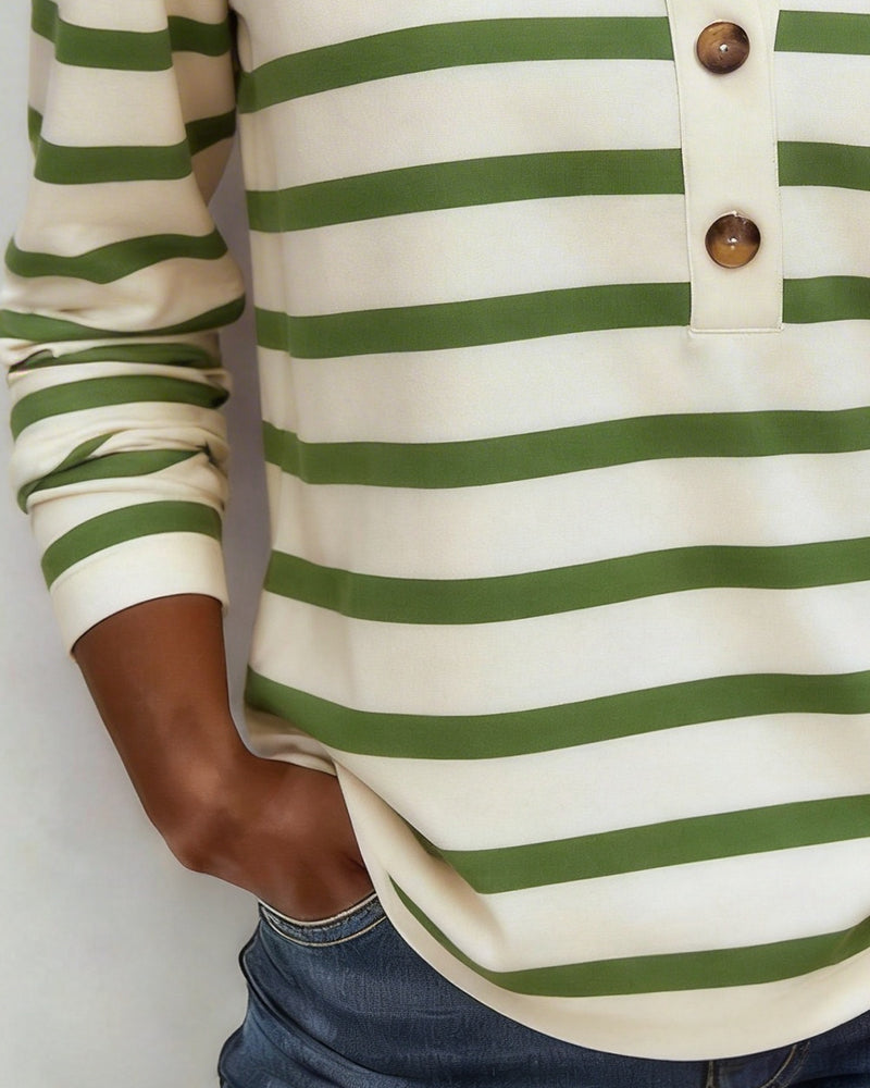 Gestreiftes Oberteil mit Knöpfen