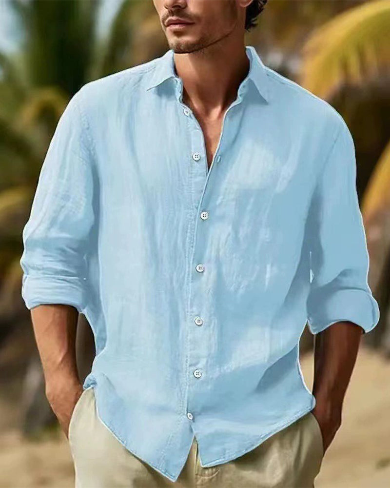 Herren Hemd Button-Down Entspannt