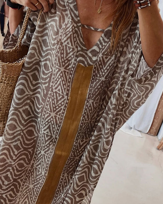 Lockeres Und Vintage Kleid Im Urlaubs Stil
