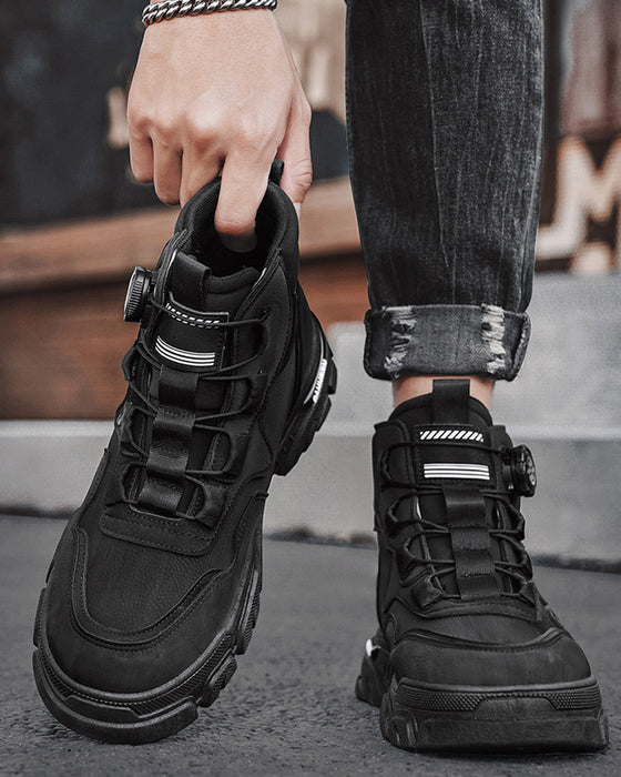 Schuhe Herren Outdoor Drehverschluss Arbeit 🔄👞 – Wasserdicht 💦, Rutschfest 🚶‍♂️, Bequem , Atmungsaktiv 🌬️