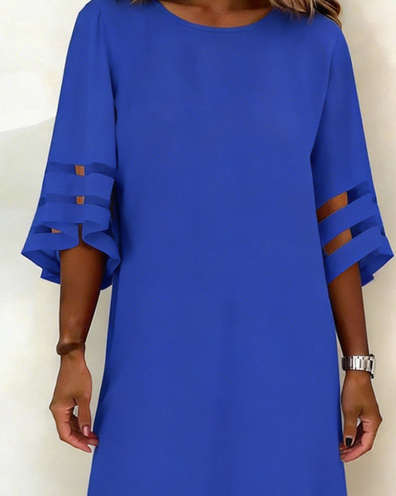 Kleid Halbarm Casual Gerade