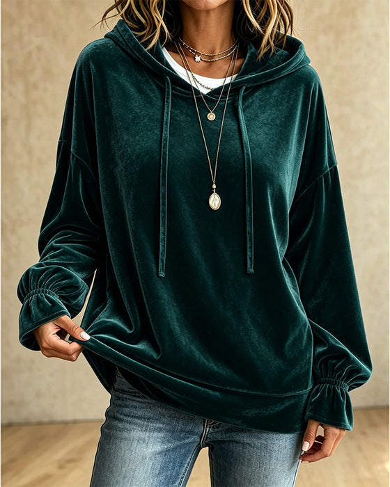 Hoodie Einfarbig Langarm