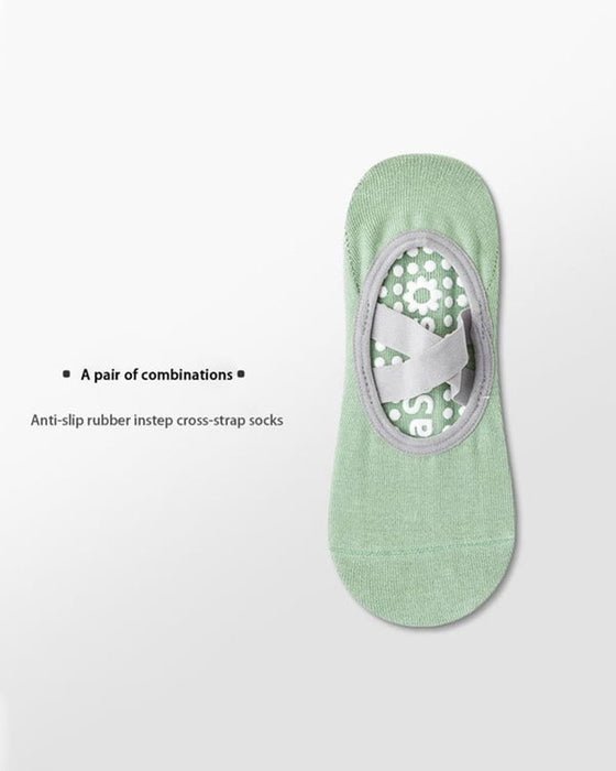 Damen-Fußie-Socken für Pilates & Workout – Rutschfeste Silikongriffe, atmungsaktiv & feuchtigkeitsableitend (Yoga/Tanz/Indoor-Aktivitäten)
