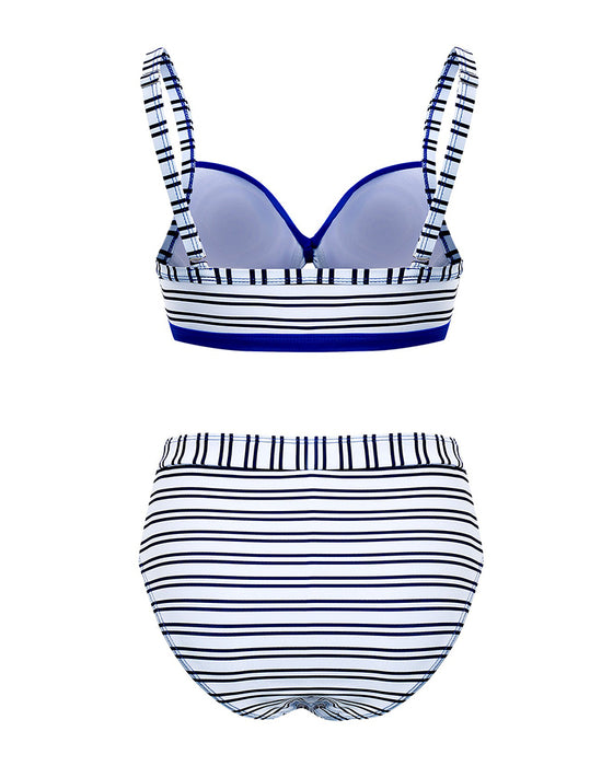 Bikini Gestreift Ausgeschnitten