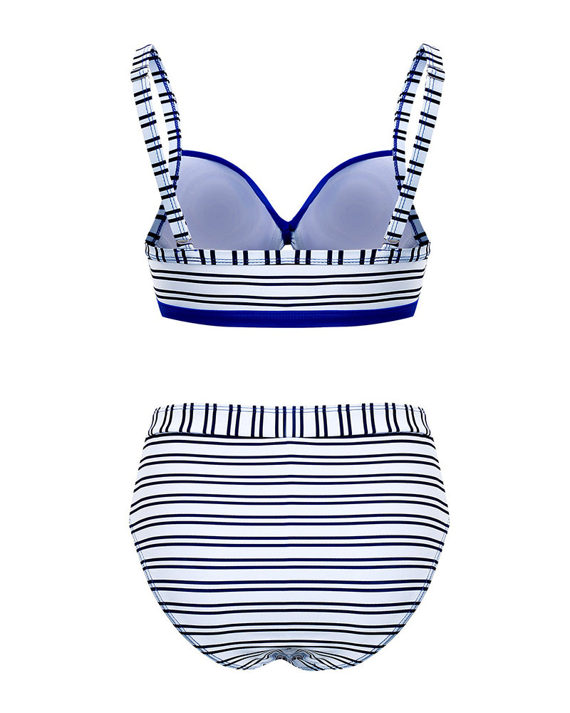 Bikini Gestreift Ausgeschnitten