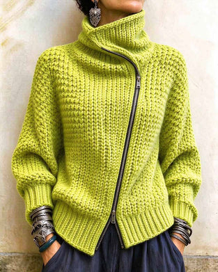Pullover Hoher Kragen Lange Ärmel