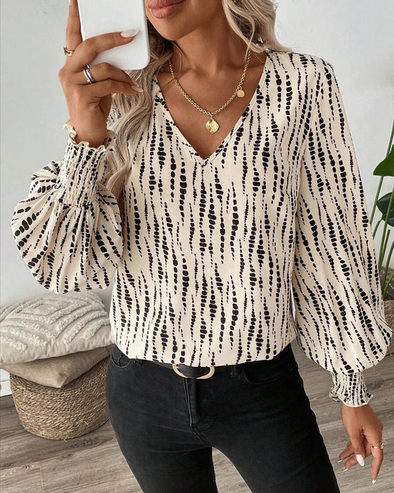 Bluse V-Ausschnitt Casual