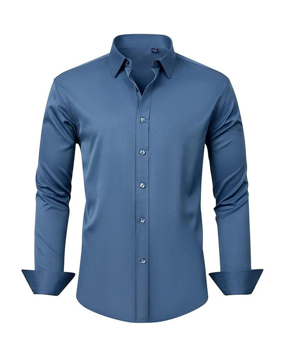 Herren Langarmhemd Uni