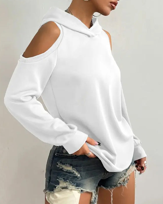 Überdie-Schulter-Hoodie Or Schulterfreier Hoodie Mit Kapuze