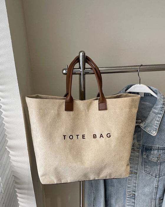 Tasche Buchstabendruck Tote