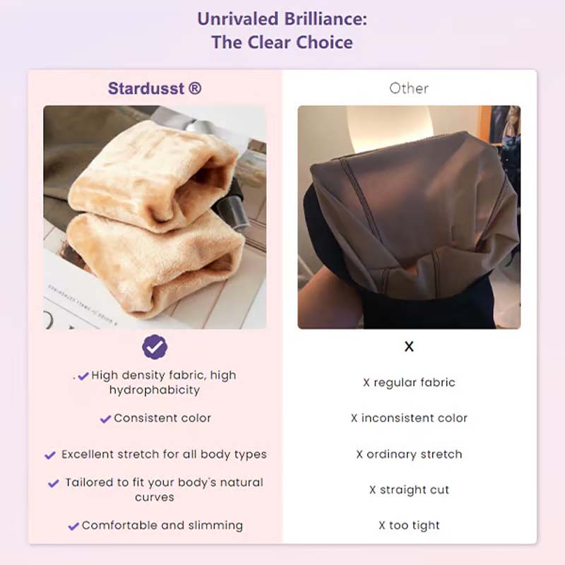 Fleecegefütterte formende Leggings mit einer Naht