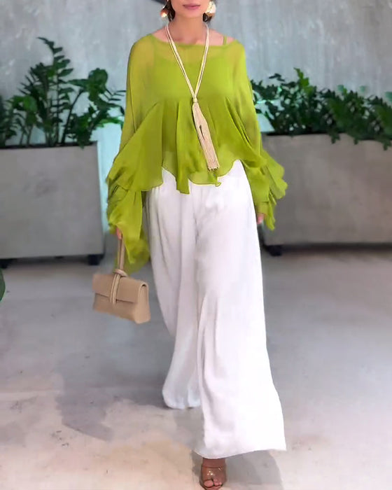 Bluse mit stilvollem, einfarbigem Design