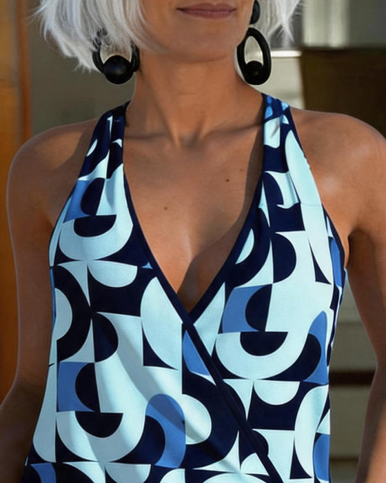 One-Piece Geometrisch Druck Halter