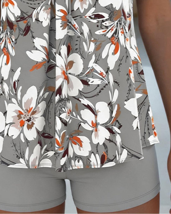 Tankini Groß Blumig Krawatte