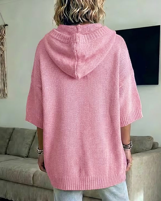 Pullover Bindung Kapuze Lässig
