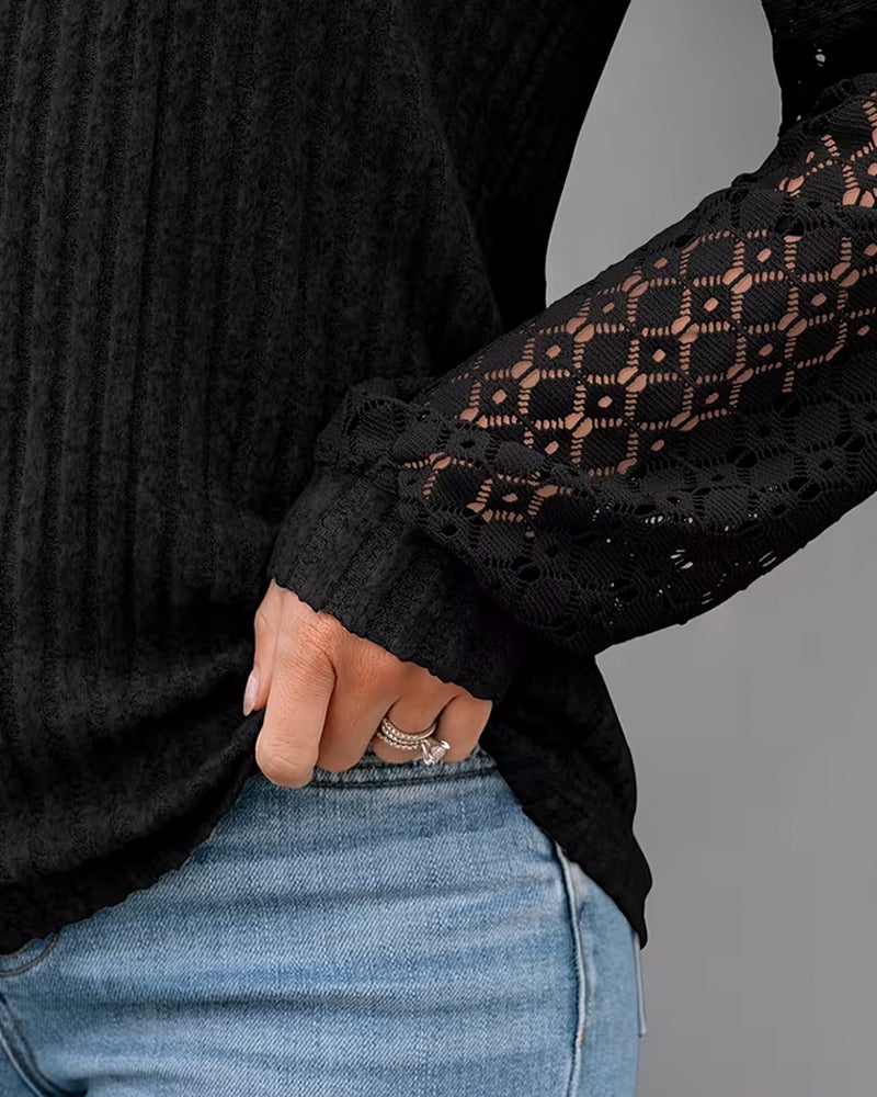 Top V-Ausschnitt Gebürsteter Achselstreifen