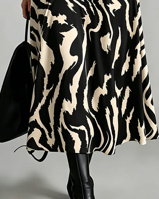 Kleid Patchwork Zebra Langarm