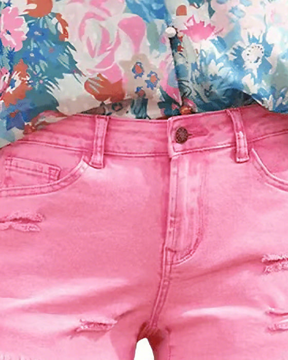 Shorts Rohsaum Denim