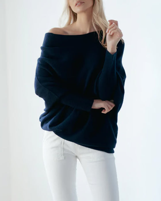 Innovative Asymmetrische Drapierte Strickmode