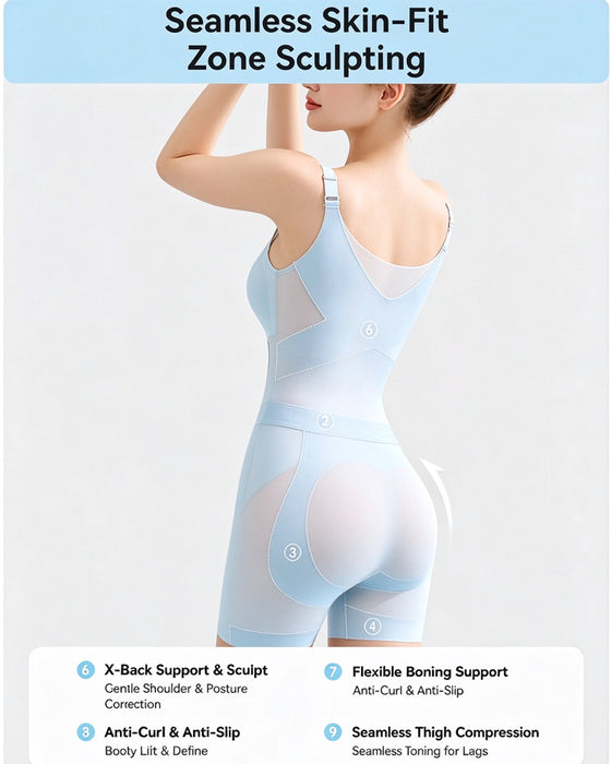 Kühlender Bauchkontroll Po-Lift Shapewear Bodysuit