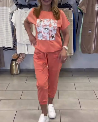 Set Lässige Bedruckte Kurze Hosen