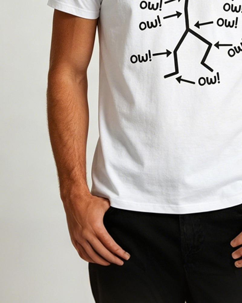 T-Shirt Match Print Baumwolle Lässig