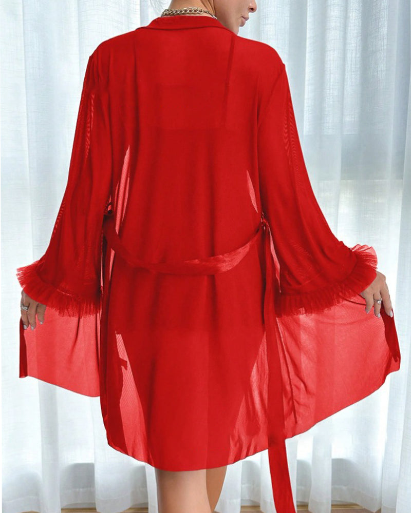 Sexy Spitze Nachthemd Träger Anzug