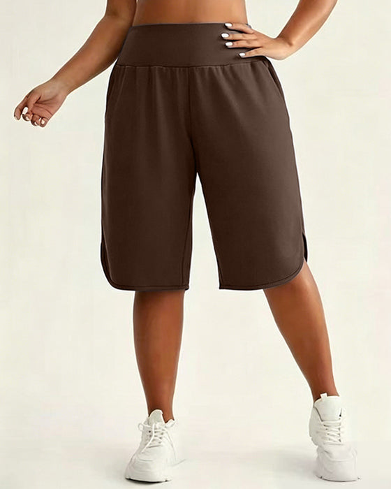 Hoch Taillierte Wide‑Leg‑Shorts
