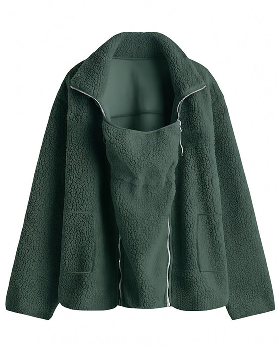 Damen 2-in-1 Hüftlange Lässige Sport Außenjacke